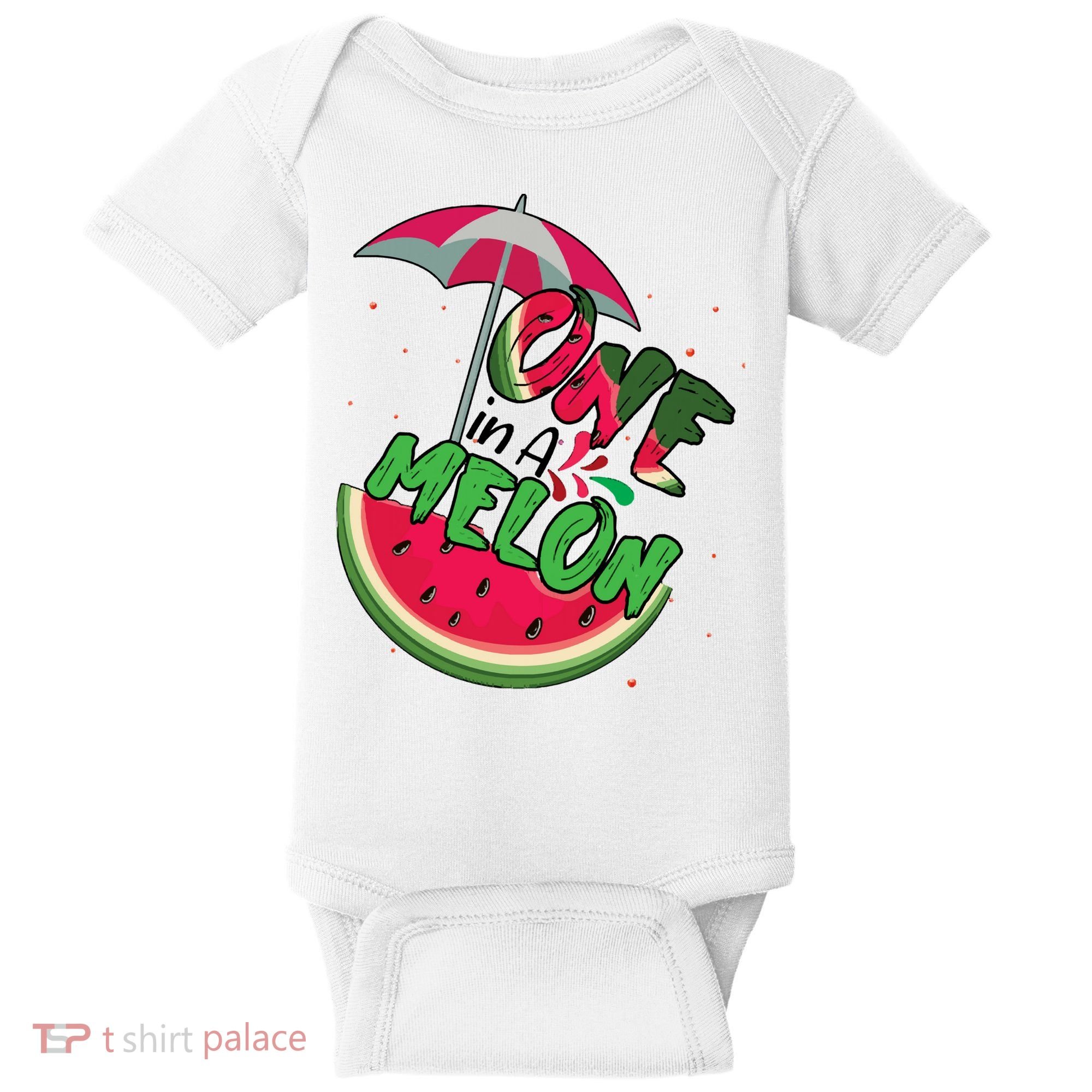 One In A Melon Adorable Cute Fun Summer Watermelon Gift Tee Baby Bodysuit
