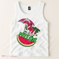 One In A Melon Adorable Cute Fun Summer Watermelon Gift Tee Tank Top thumb 2