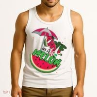 One In A Melon Adorable Cute Fun Summer Watermelon Gift Tee Tank Top thumb 3