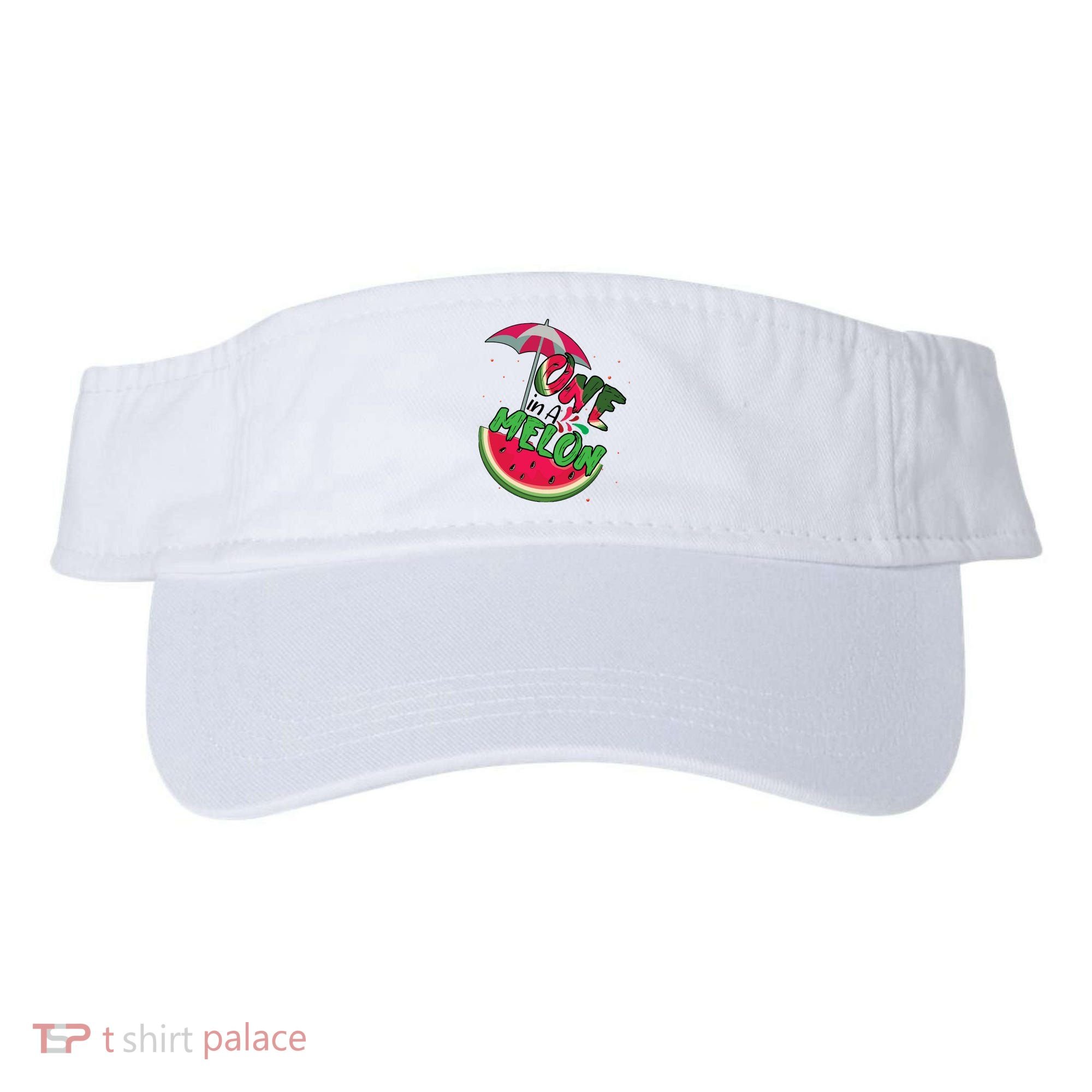 One In A Melon Adorable Cute Fun Summer Watermelon Gift Tee Visor