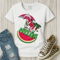 One In A Melon Adorable Cute Fun Summer Watermelon Gift Tee Women's T-Shirt thumb 3