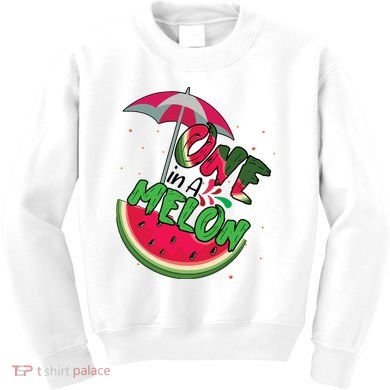 One In A Melon Adorable Cute Fun Summer Watermelon Gift Tee Kids Sweatshirt