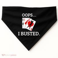 Oops I Busted Blackjack Sexy Queen Of Hearts USA-Made Doggie Bandana thumb 0