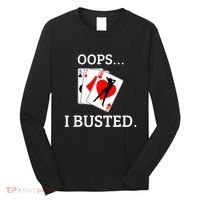 Oops I Busted Blackjack Sexy Queen Of Hearts Long Sleeve Shirt thumb 0