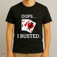Oops I Busted Blackjack Sexy Queen Of Hearts T-Shirt thumb 3