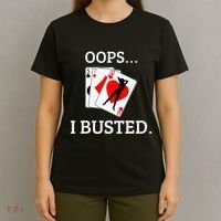 Oops I Busted Blackjack Sexy Queen Of Hearts T-Shirt thumb 4