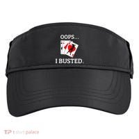 Oops I Busted Blackjack Sexy Queen Of Hearts Adult Drive Performance Visor thumb 0