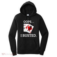 Oops I Busted Blackjack Sexy Queen Of Hearts Women's Hoodie thumb 0