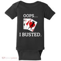 Oops I Busted Blackjack Sexy Queen Of Hearts Baby Bodysuit thumb 0