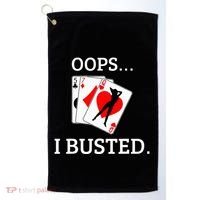 Oops I Busted Blackjack Sexy Queen Of Hearts Golf Towel thumb 0