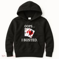 Oops I Busted Blackjack Sexy Queen Of Hearts Kids Hoodie thumb 0