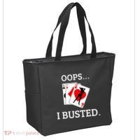 Oops I Busted Blackjack Sexy Queen Of Hearts Tote Bag thumb 2