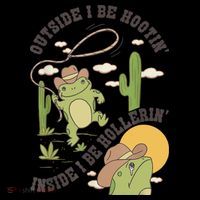 Outside I Be Hootin Inside I Be Hollerins Frog Coffee Mug thumb 5