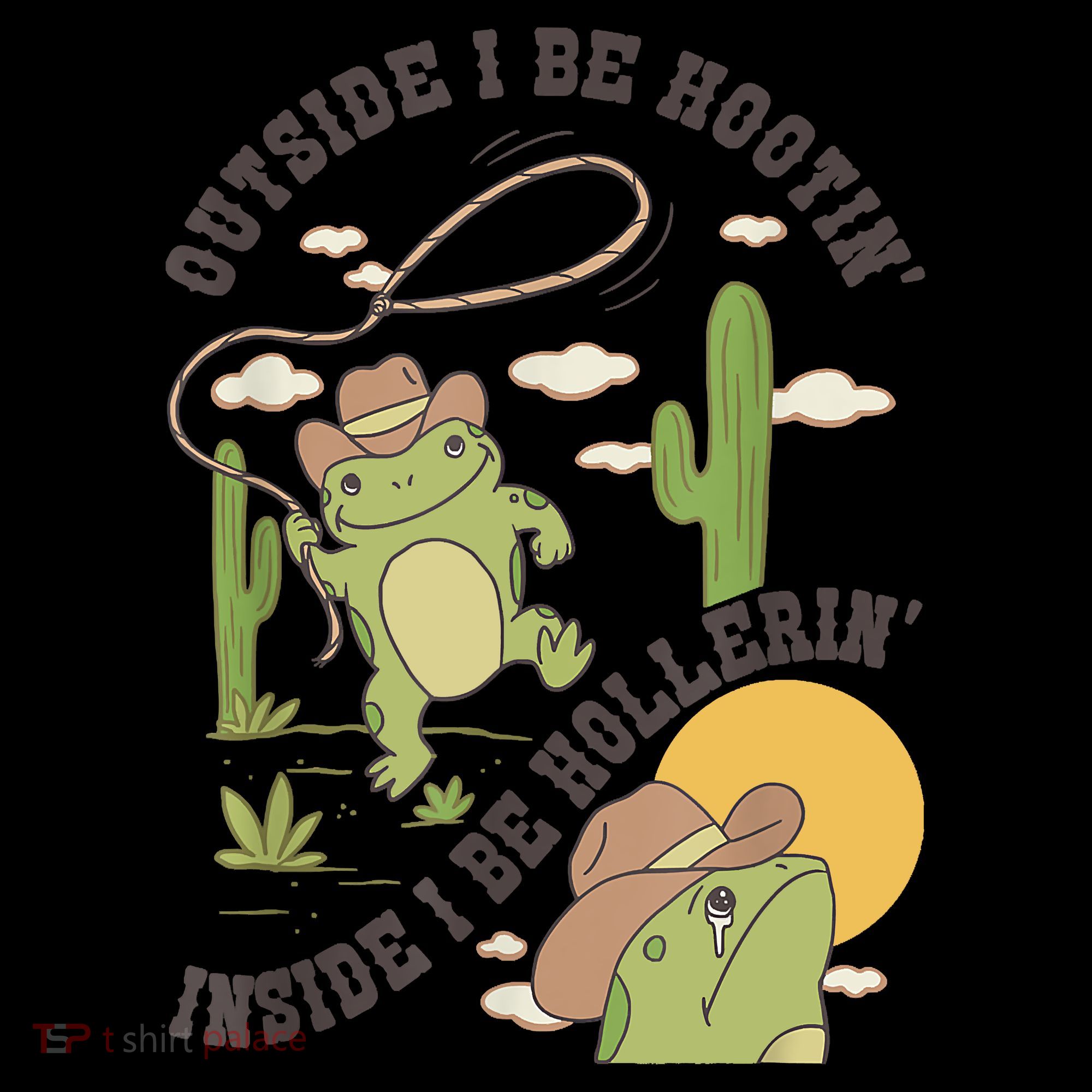 Outside I Be Hootin Inside I Be Hollerins Frog Coffee Mug
