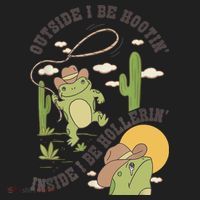 Outside I Be Hootin Inside I Be Hollerins Frog Tumbler thumb 3