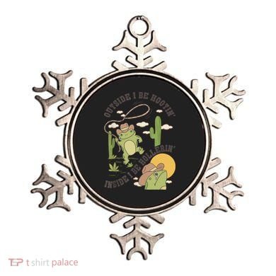 Outside I Be Hootin Inside I Be Hollerins Frog Ornament