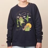 Outside I Be Hootin Inside I Be Hollerins Frog Women's Sweatshirt thumb 0