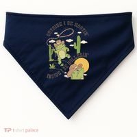 Outside I Be Hootin Inside I Be Hollerins Frog USA-Made Doggie Bandana thumb 0