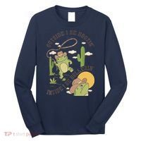 Outside I Be Hootin Inside I Be Hollerins Frog Long Sleeve Shirt thumb 0