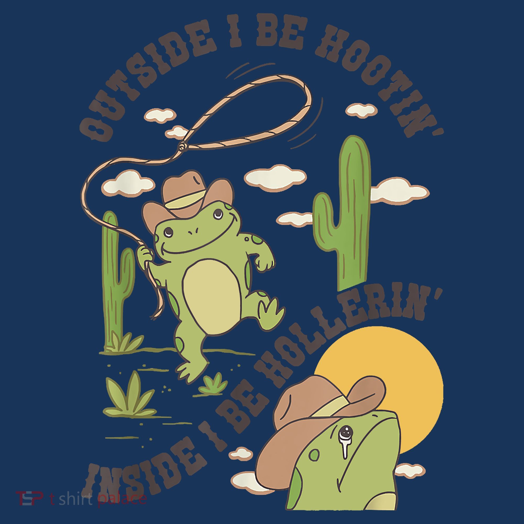 Outside I Be Hootin Inside I Be Hollerins Frog Sweatshirt