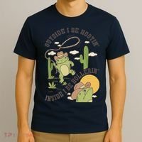 Outside I Be Hootin Inside I Be Hollerins Frog T-Shirt thumb 3