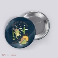 Outside I Be Hootin Inside I Be Hollerins Frog Button thumb 0