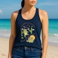 Outside I Be Hootin Inside I Be Hollerins Frog Women's Tank Top thumb 2