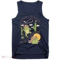 Outside I Be Hootin Inside I Be Hollerins Frog Tank Top thumb 0