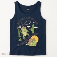 Outside I Be Hootin Inside I Be Hollerins Frog Tank Top thumb 2