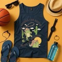 Outside I Be Hootin Inside I Be Hollerins Frog Tank Top thumb 4