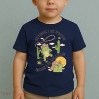 Outside I Be Hootin Inside I Be Hollerins Frog Toddler T-Shirt thumb 2