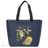 Outside I Be Hootin Inside I Be Hollerins Frog Tote Bag thumb 0