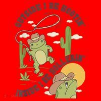 Outside I Be Hootin Inside I Be Hollerins Frog Santa Hat thumb 1