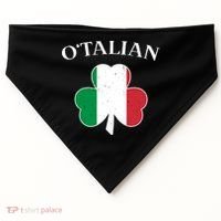 O Italian Clover St Patrick's Day USA-Made Doggie Bandana thumb 0