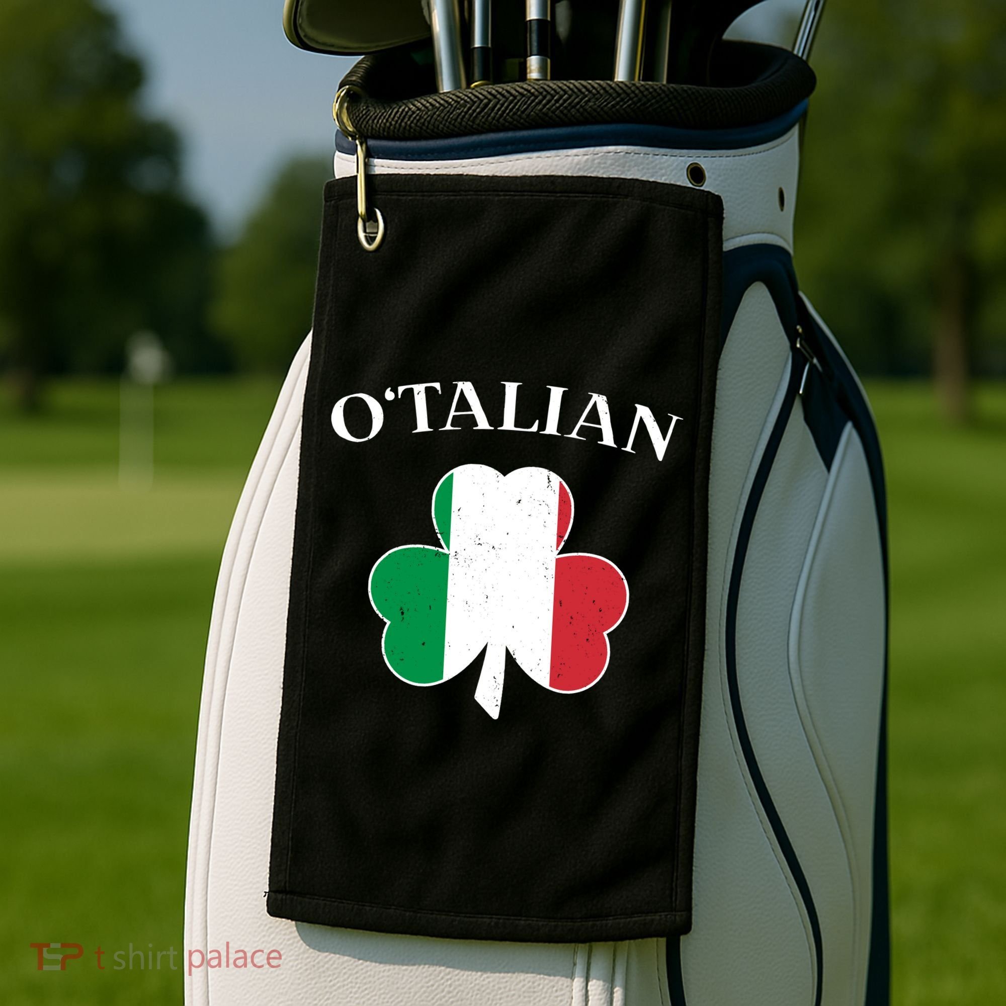 O Italian Clover St Patrick's Day Golf Towel