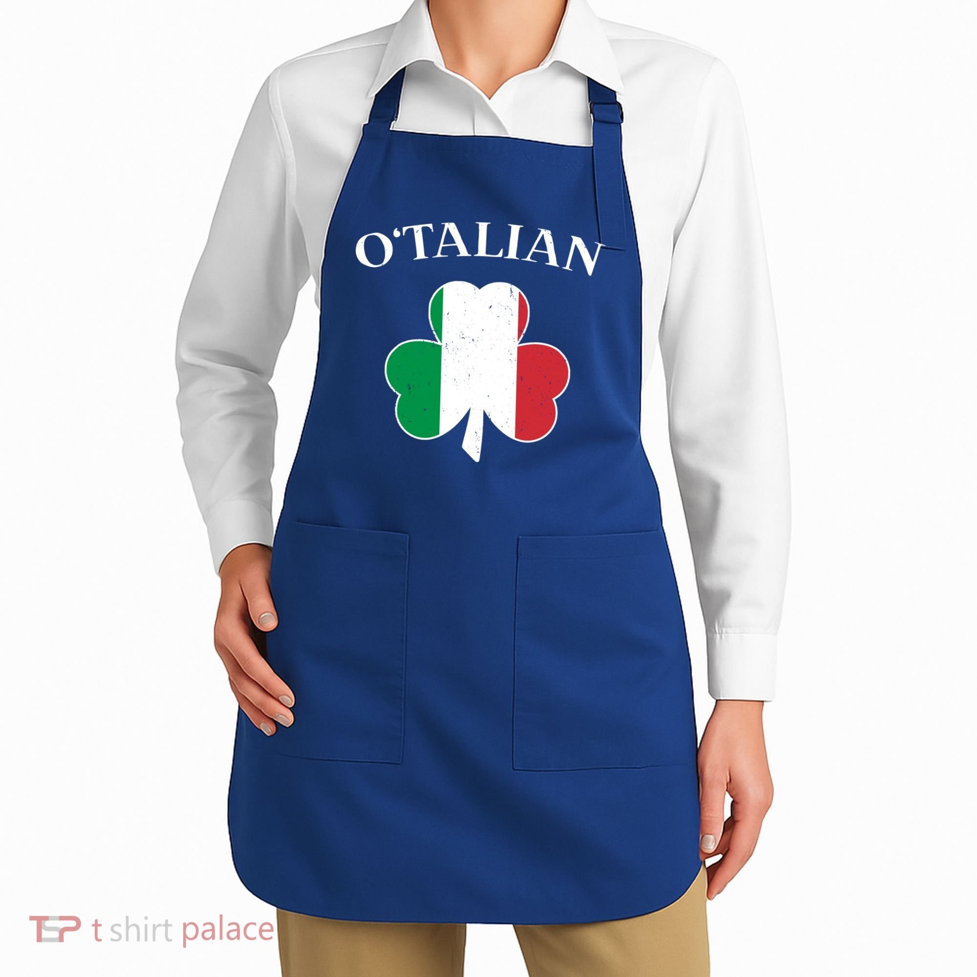 O Italian Clover St Patrick's Day Apron