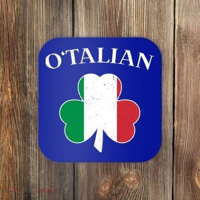O Italian Clover St Patrick's Day Coaster