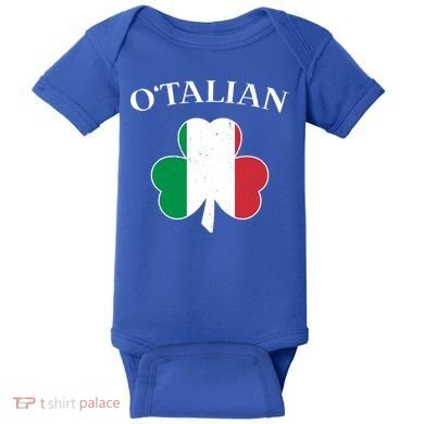 O Italian Clover St Patrick's Day Baby Bodysuit