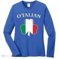 O Italian Clover St Patrick's Day Women's Long Sleeve Shirt thumb 0