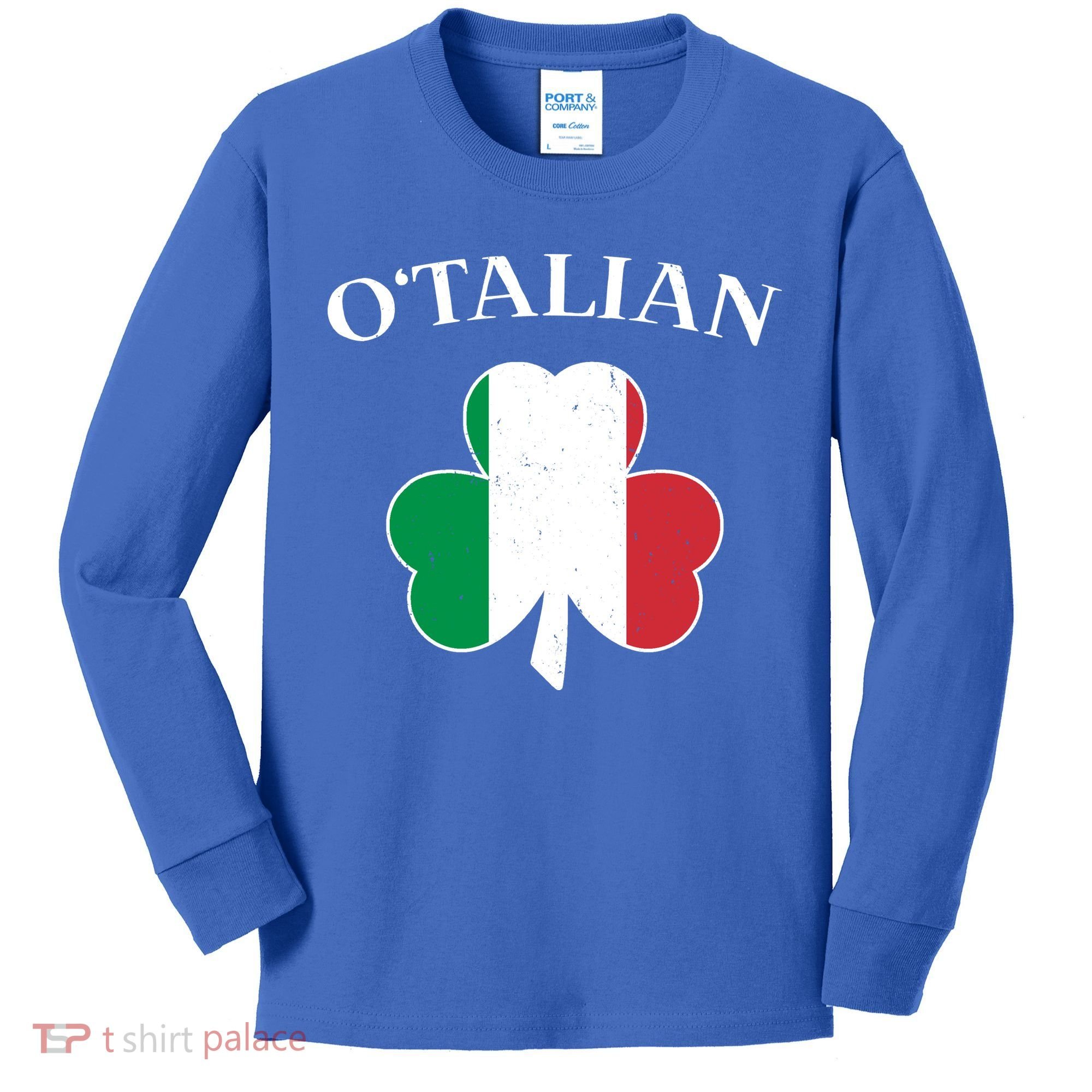 O Italian Clover St Patrick's Day Kids Long Sleeve Shirt
