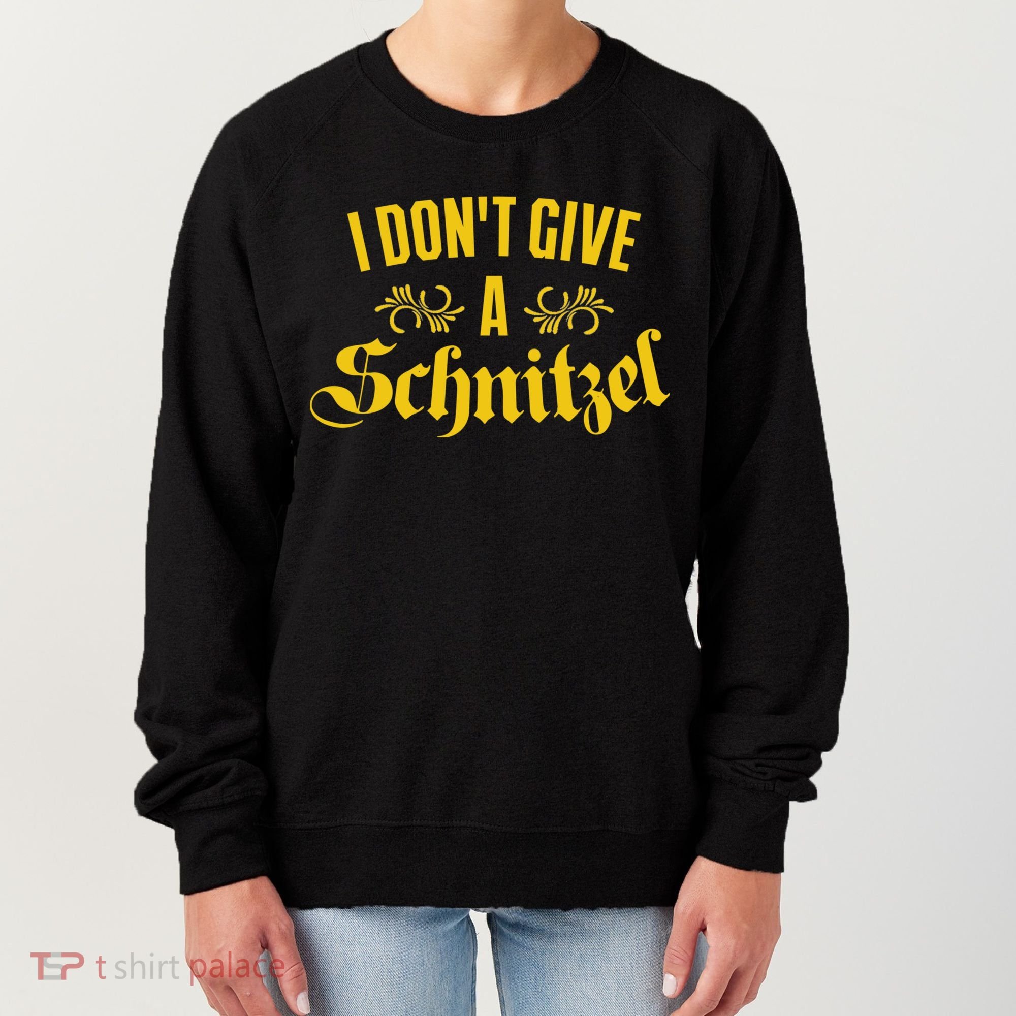 Oktoberfest I Don't Give A Schnitzel German Flag Women's Sweatshirt
