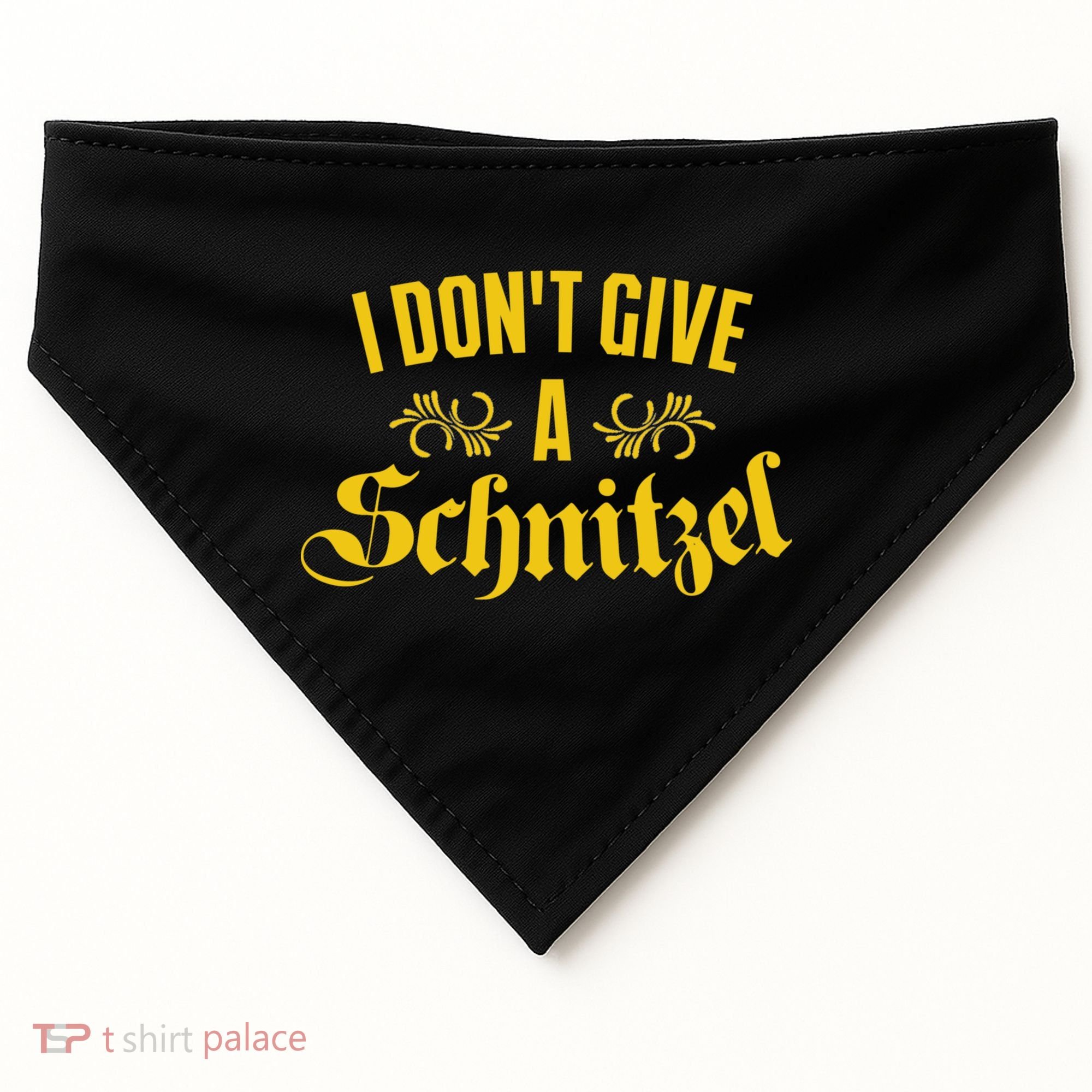 Oktoberfest I Don't Give A Schnitzel German Flag USA-Made Doggie Bandana