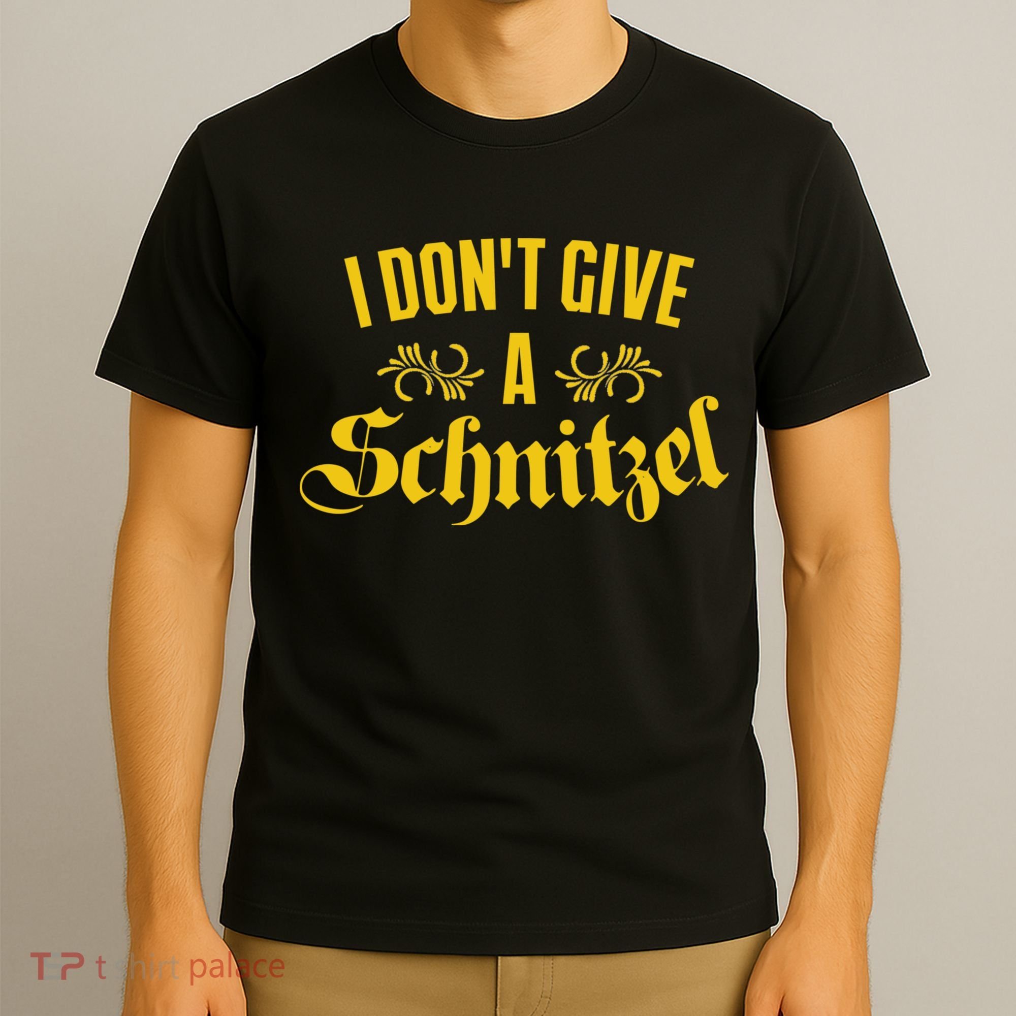 Oktoberfest I Don't Give A Schnitzel German Flag T-Shirt