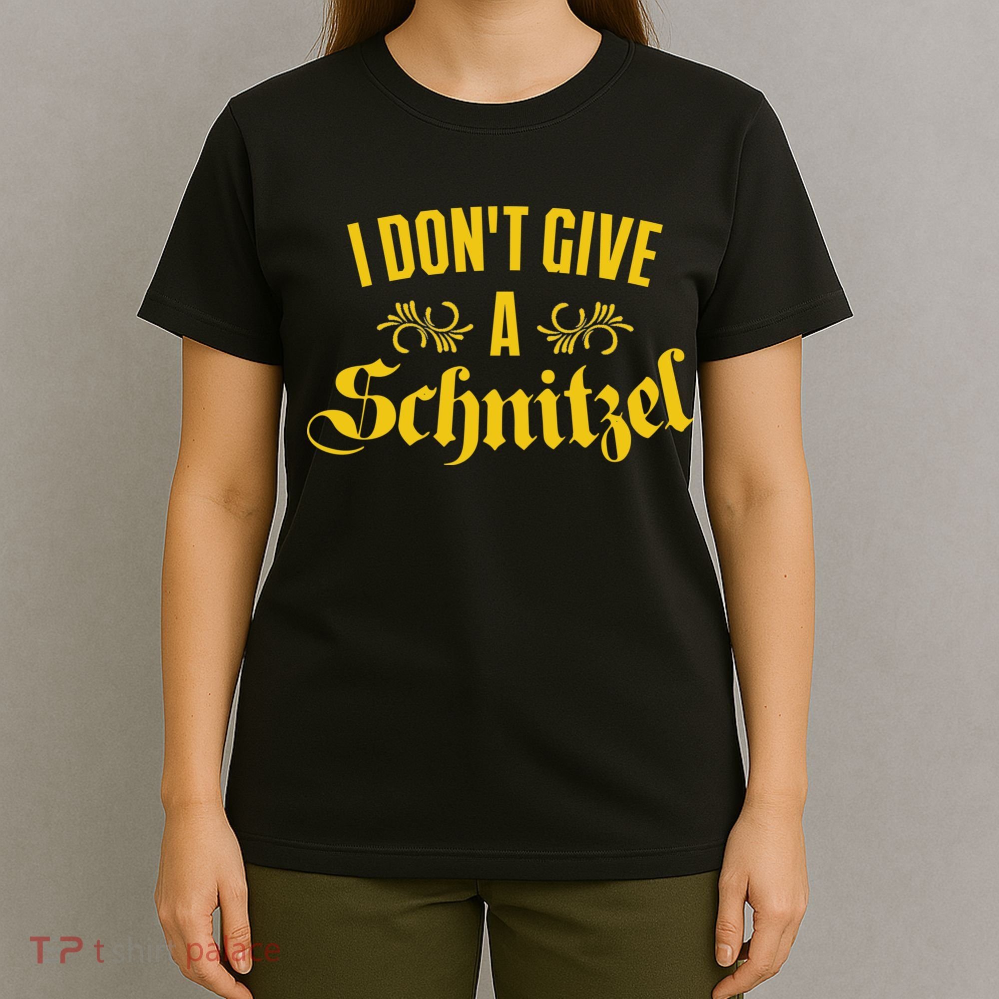 Oktoberfest I Don't Give A Schnitzel German Flag T-Shirt