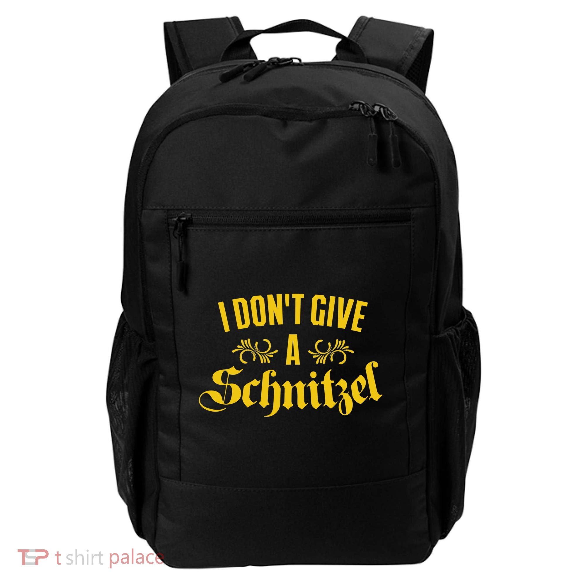 Oktoberfest I Don't Give A Schnitzel German Flag Backpack