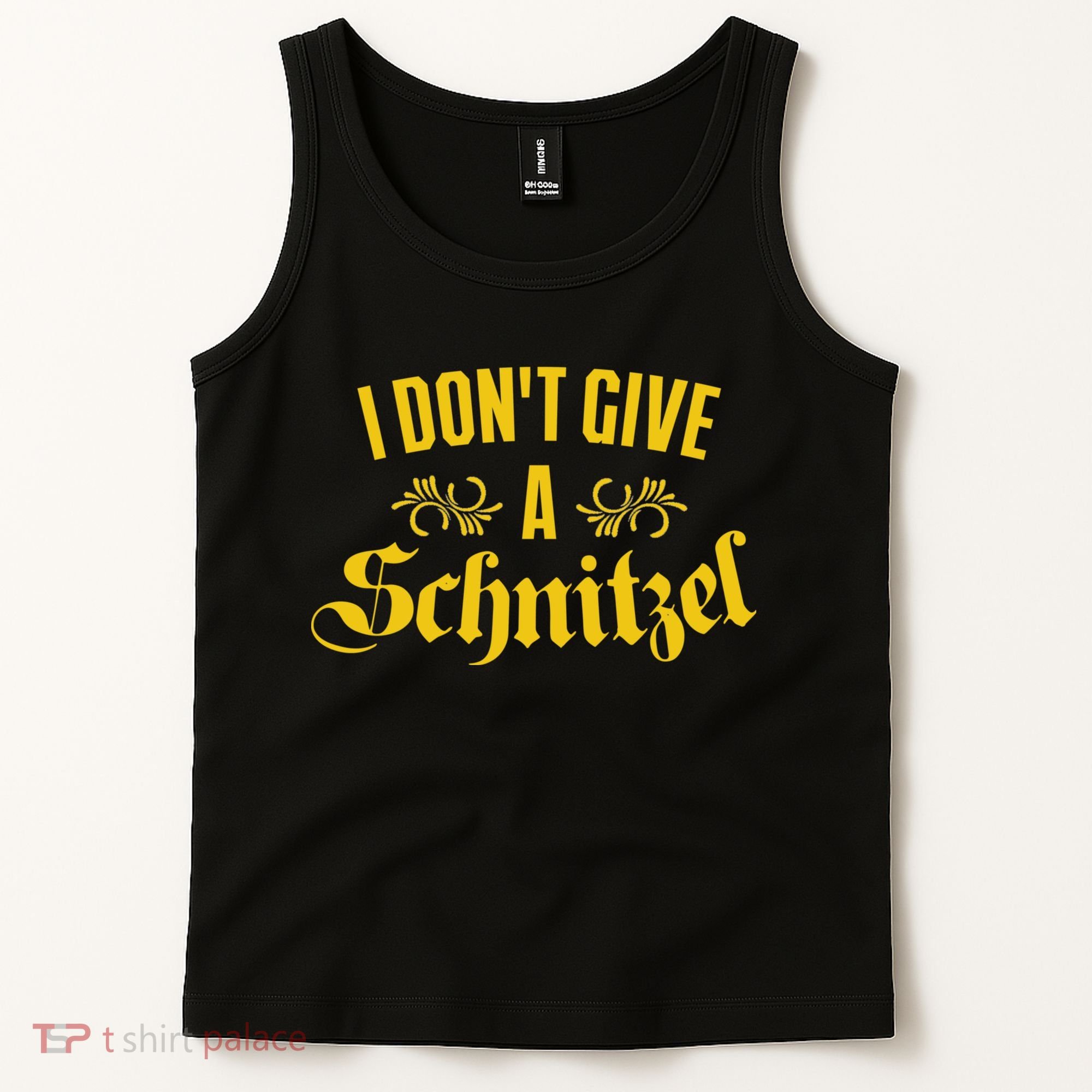 Oktoberfest I Don't Give A Schnitzel German Flag Tank Top