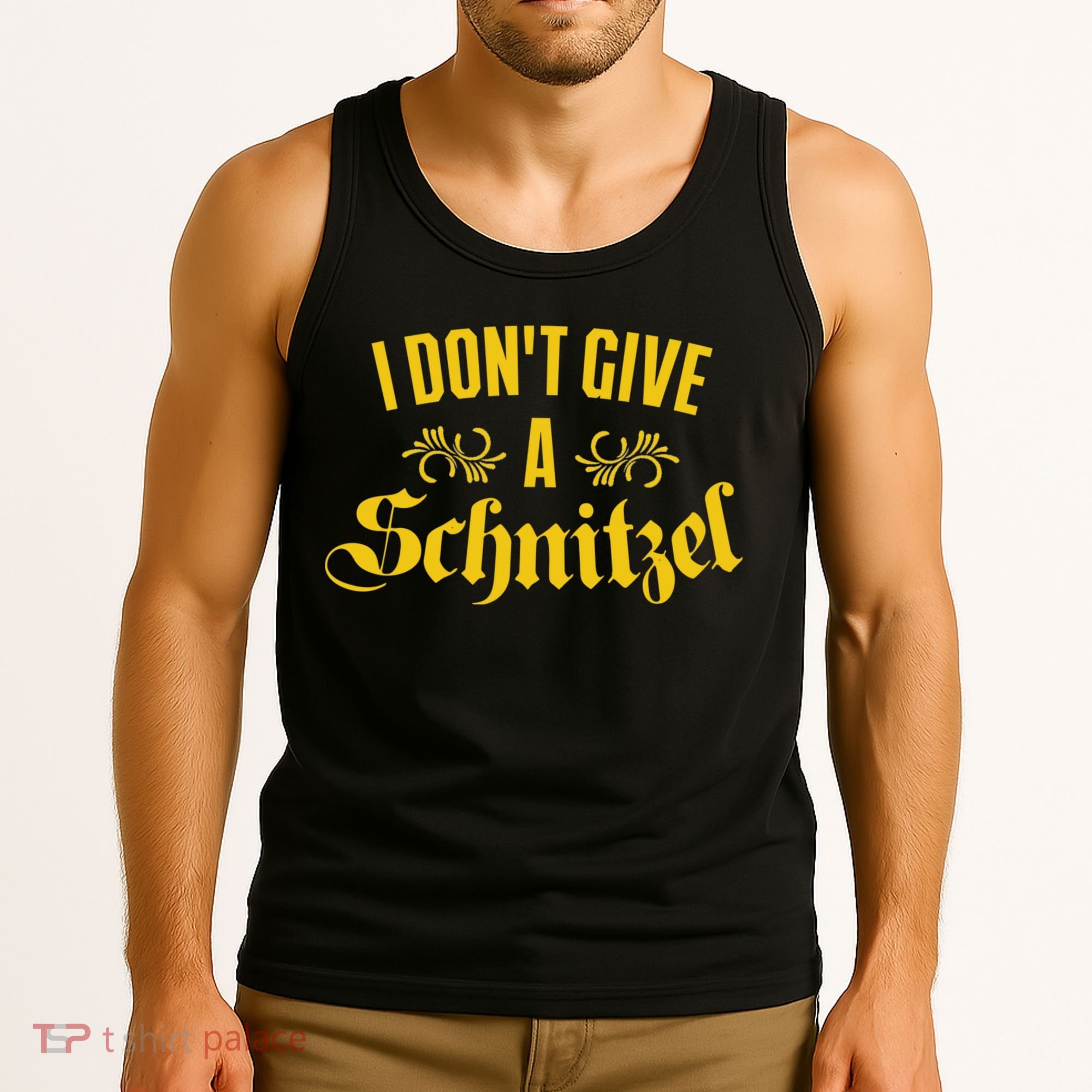 Oktoberfest I Don't Give A Schnitzel German Flag Tank Top