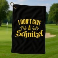 Oktoberfest I Don't Give A Schnitzel German Flag Golf Towel thumb 1