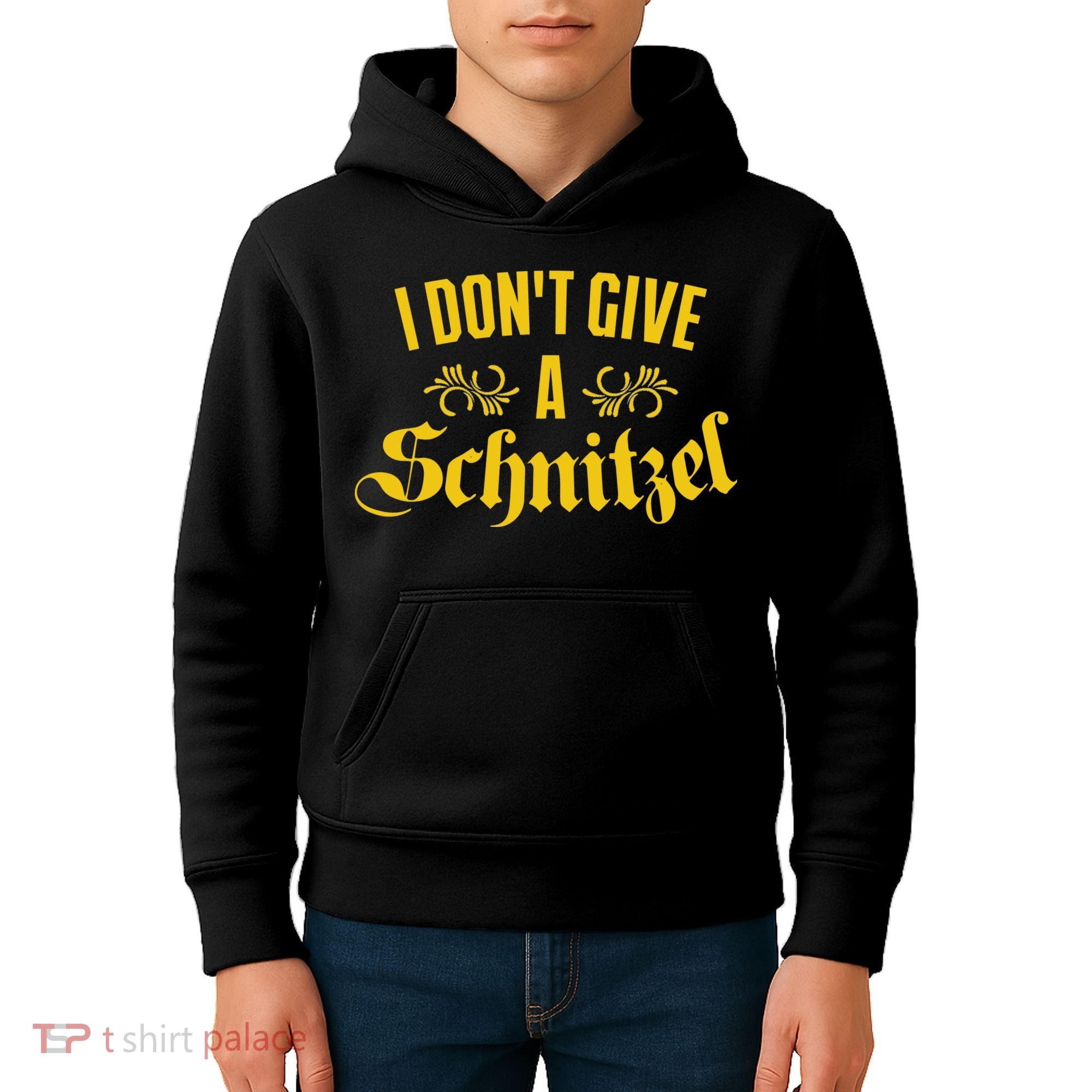 Oktoberfest I Don't Give A Schnitzel German Flag Kids Hoodie
