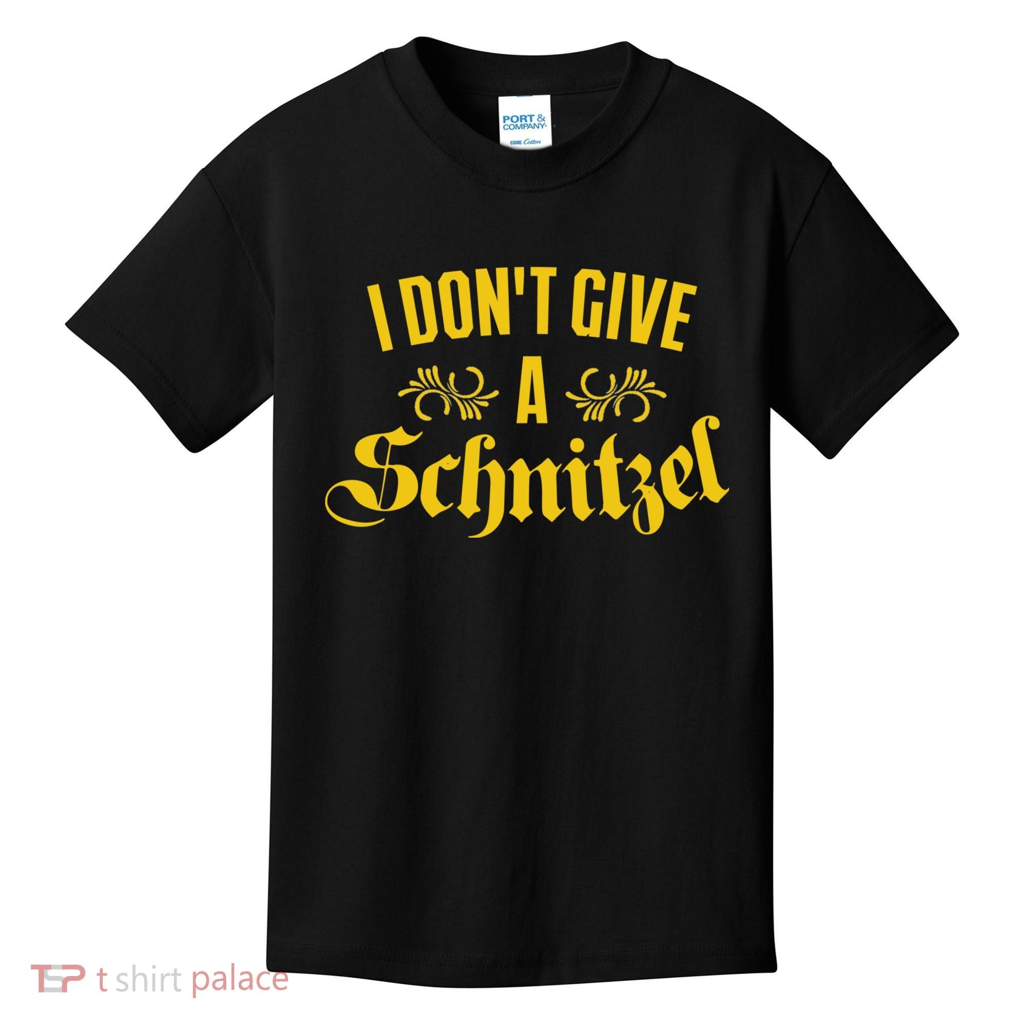 Oktoberfest I Don't Give A Schnitzel German Flag Kids T-Shirt